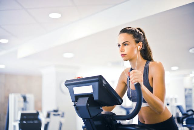 Gym- Woman on a treadmill